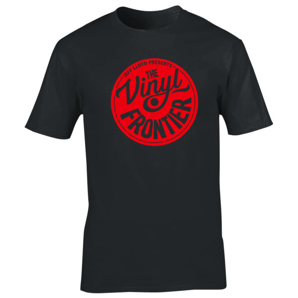 The Vinyl Frontier - Red Logo - Regular T-shirt Thumbnail