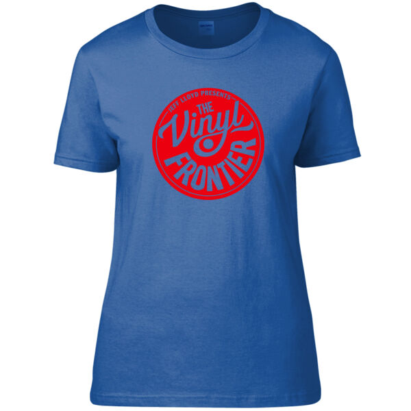 The Vinyl Frontier -  Red Logo - Women's Fitted T-Shirt Thumbnail